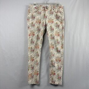 Paige Skyline Ankle Peg Jeans size 29 Floral Denim Boho Ditsy Cottage Core